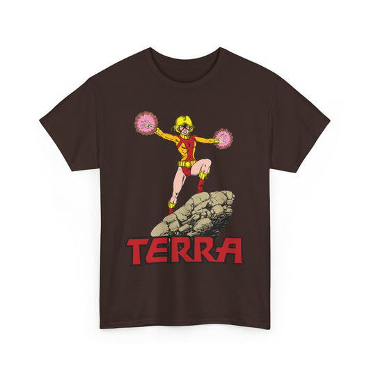 Terra T-Shirt - George Perez Art -  - New Teen Titans & Traitor - Judas Contract - Tara Markov, Sister to Geo-Force - Deathstroke Ally - DC Comics