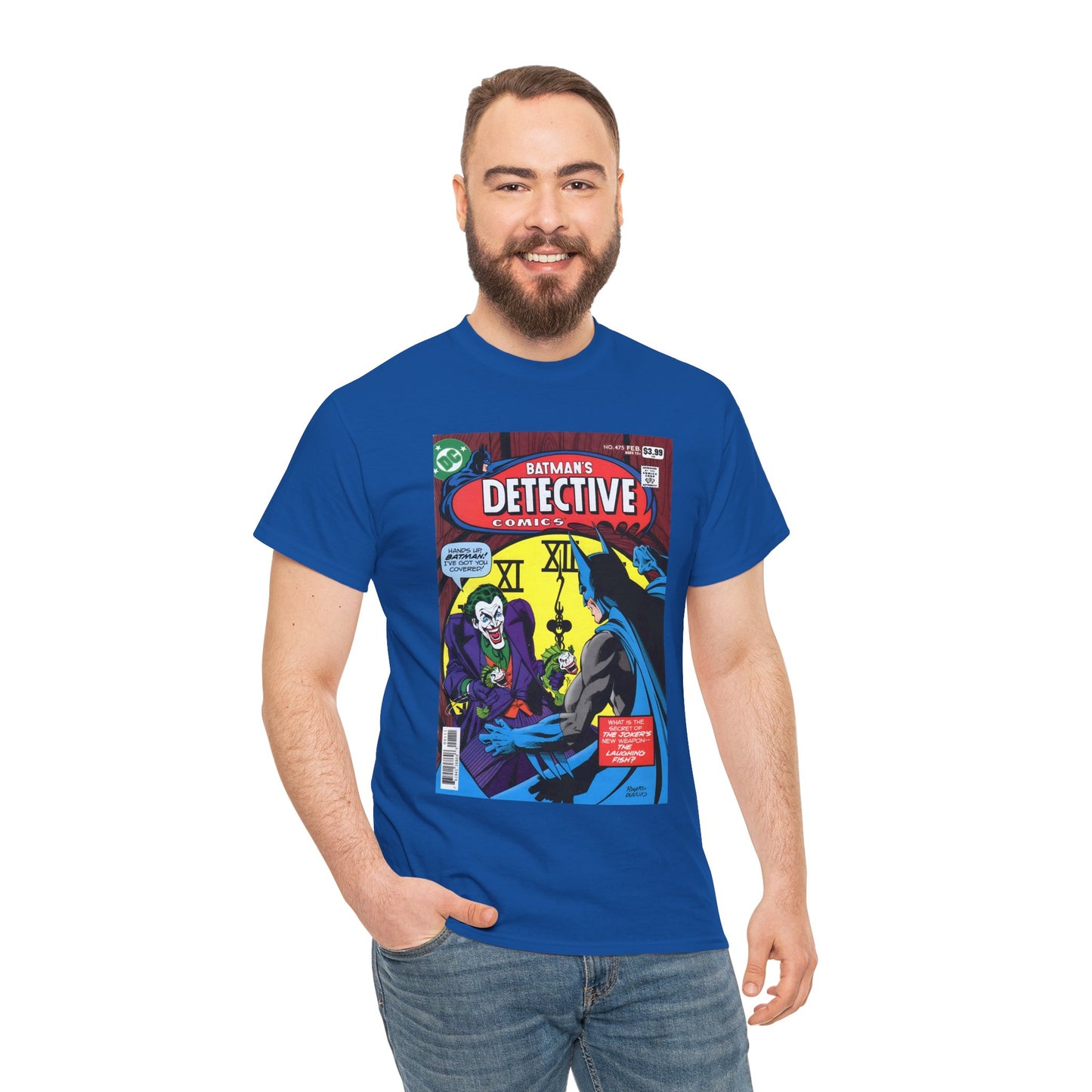 Detective Comics #475 T-Shirt - Marshall Rogers Art - Joker Appearance - The Laughing Fish - DC Comics