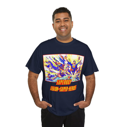 Superboy & Legion of Super-Heroes T-Shirt - Alex Ross Art - Saturn Girl, Brainiac 5, Lightning Lad, Shadow Lass, Dawnstar, Karate Kid - DC Comics