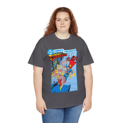 Superman & Flash T-Shirt - George Perez Art - DC Comics Presents #38 Cover Art - Bronze Age Classic