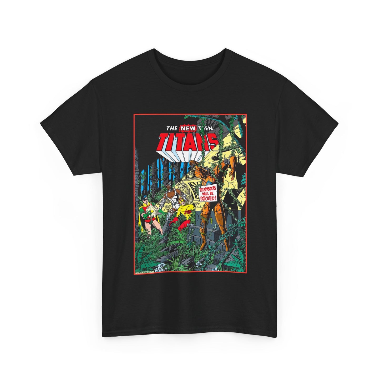 New Teen Titans T-Shirt - George Perez Art - Robin, Cyborg, Kid Flash, Robotman - DC Comics