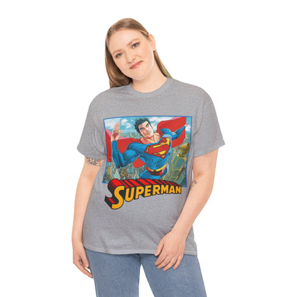 Superman T-Shirt - Guillem March Art - Variant Connecting Cover Art - Flying Over Metropolis - DC Comics All-In