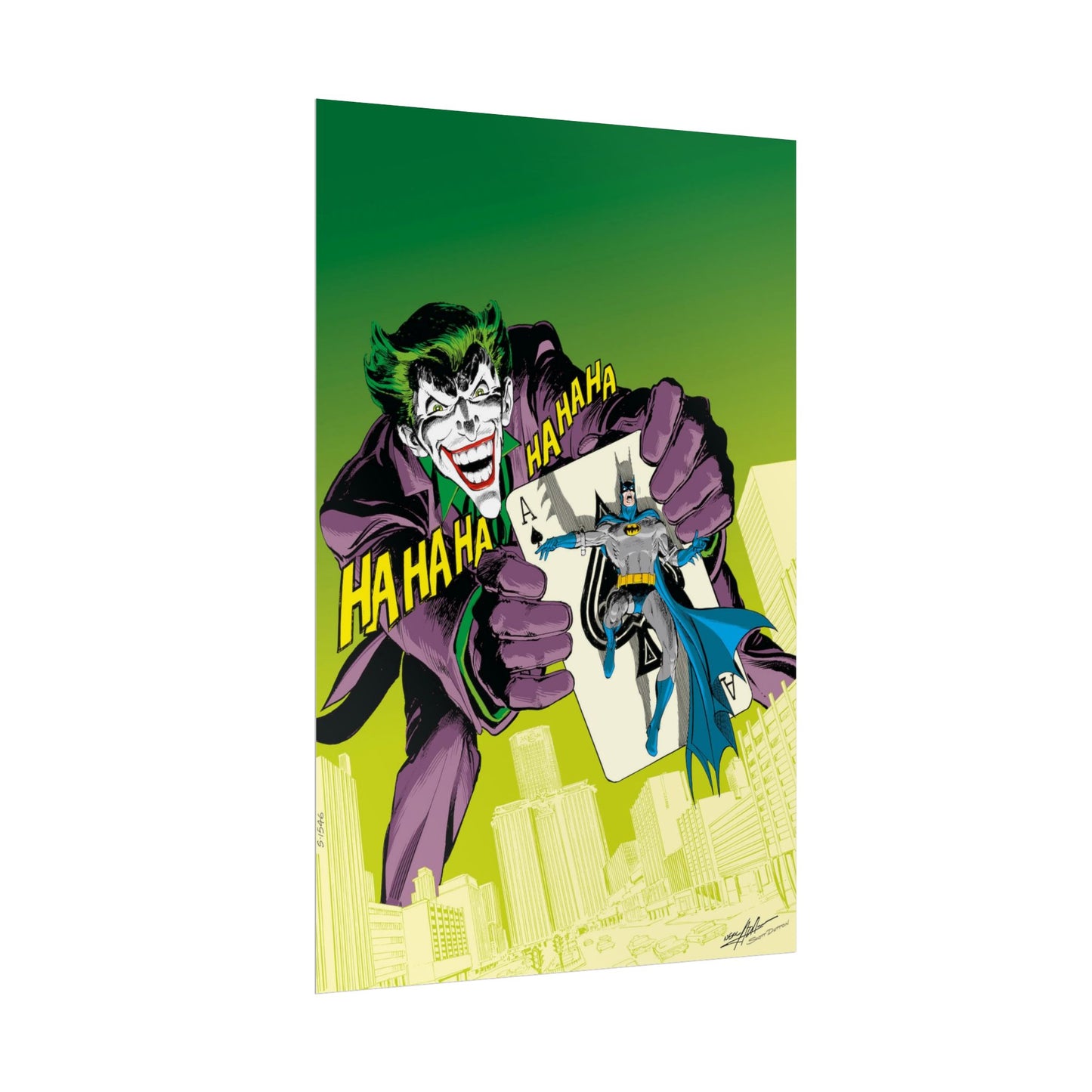 Batman Vs Joker Rolled Poster - Neal Adams Art - Bronze Age Art - DC Comics - Multiple Sizes Up to 24"x36"