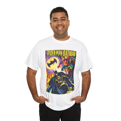 Batman/Spider-Man Shirt - Mark Bagley Art - DC Comics/Marvel Comics Cross-Over From the 1990s