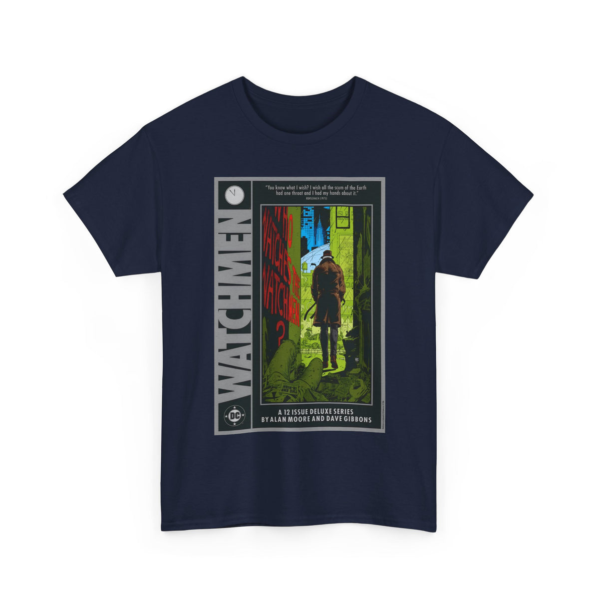 Watchmen Ad T-Shirt - Dave Gibbons Art - Rorschach - DC Comics