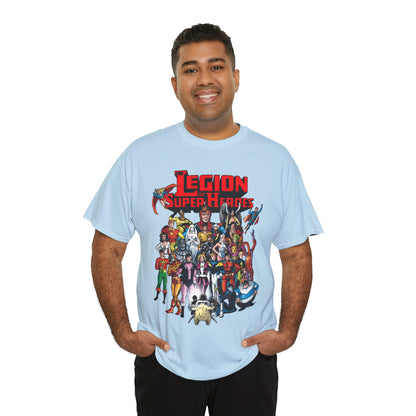 Legion of Super-Heroes T-Shirt - #300 Cover Art - Cosmic Boy, Saturn Girl, Superboy, Wildfire, Mon-El, Dream Girl, Brainiac 5, Supergirl - DC Comics