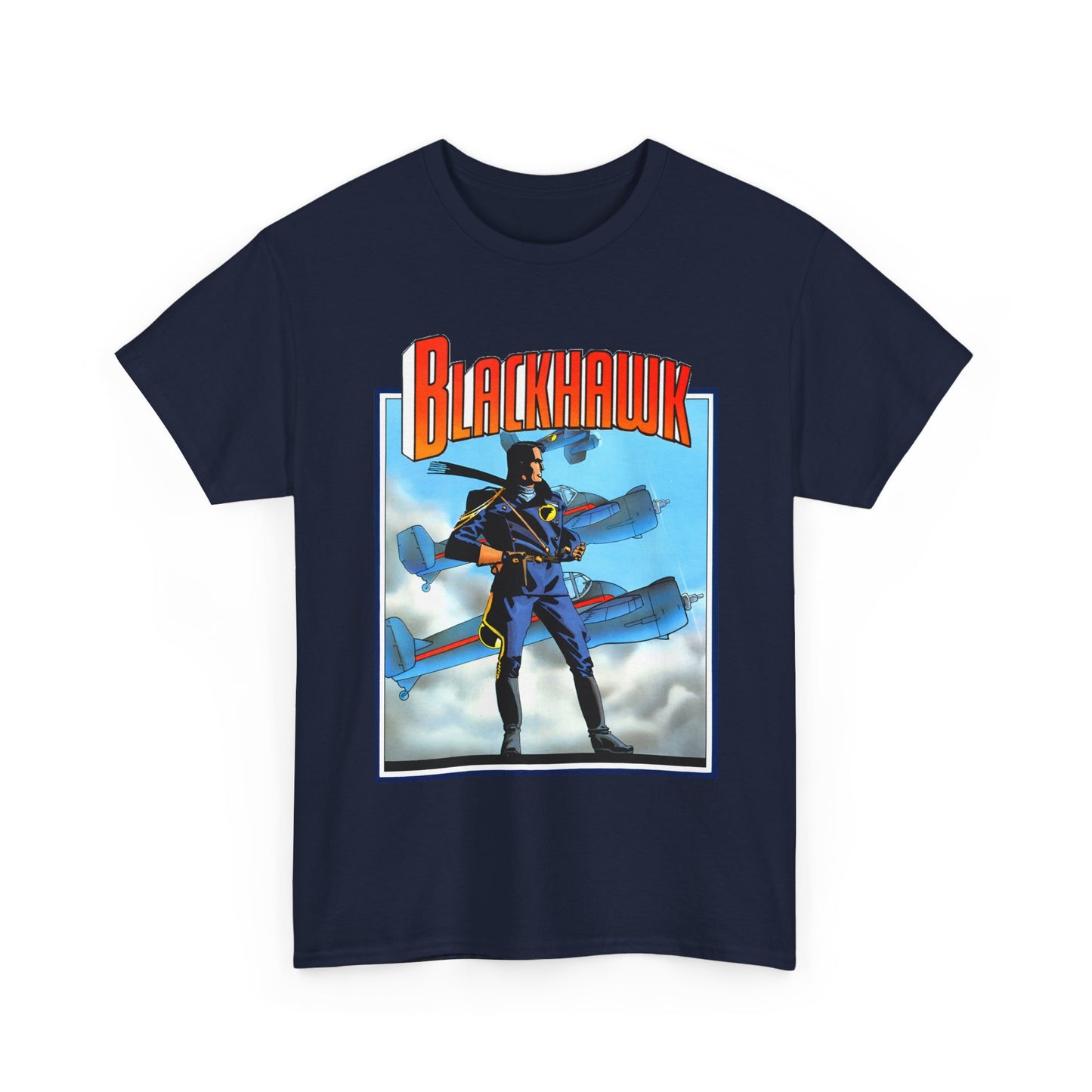 Blackhawk T-Shirt - Howard Chaykin Art - World War II Anti-Nazi Ace Pilots - DC Comics