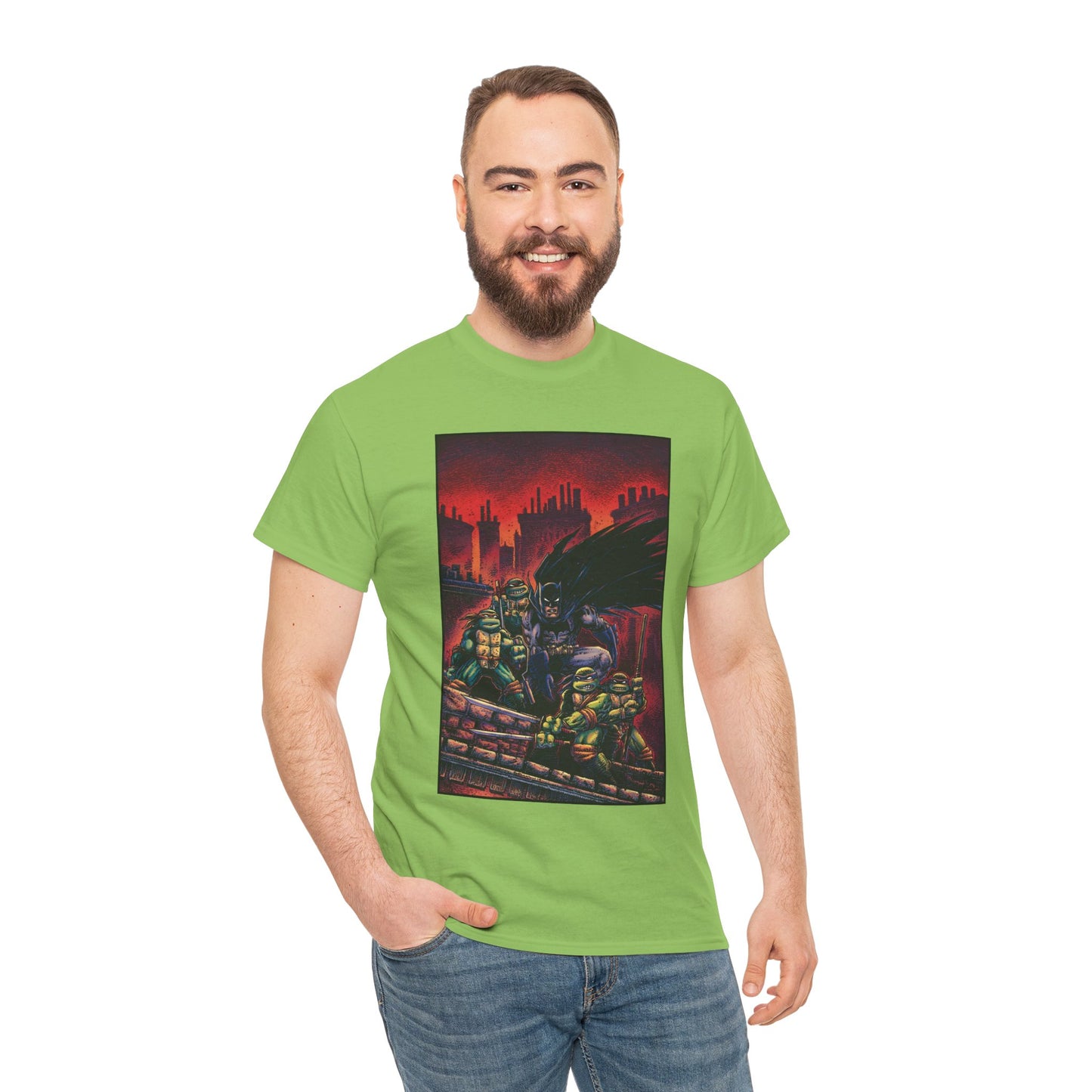 Batman & Teenage Mutant Ninja Turtles T-Shirt - Kevin Eastman Art - TNMT - DC Comics