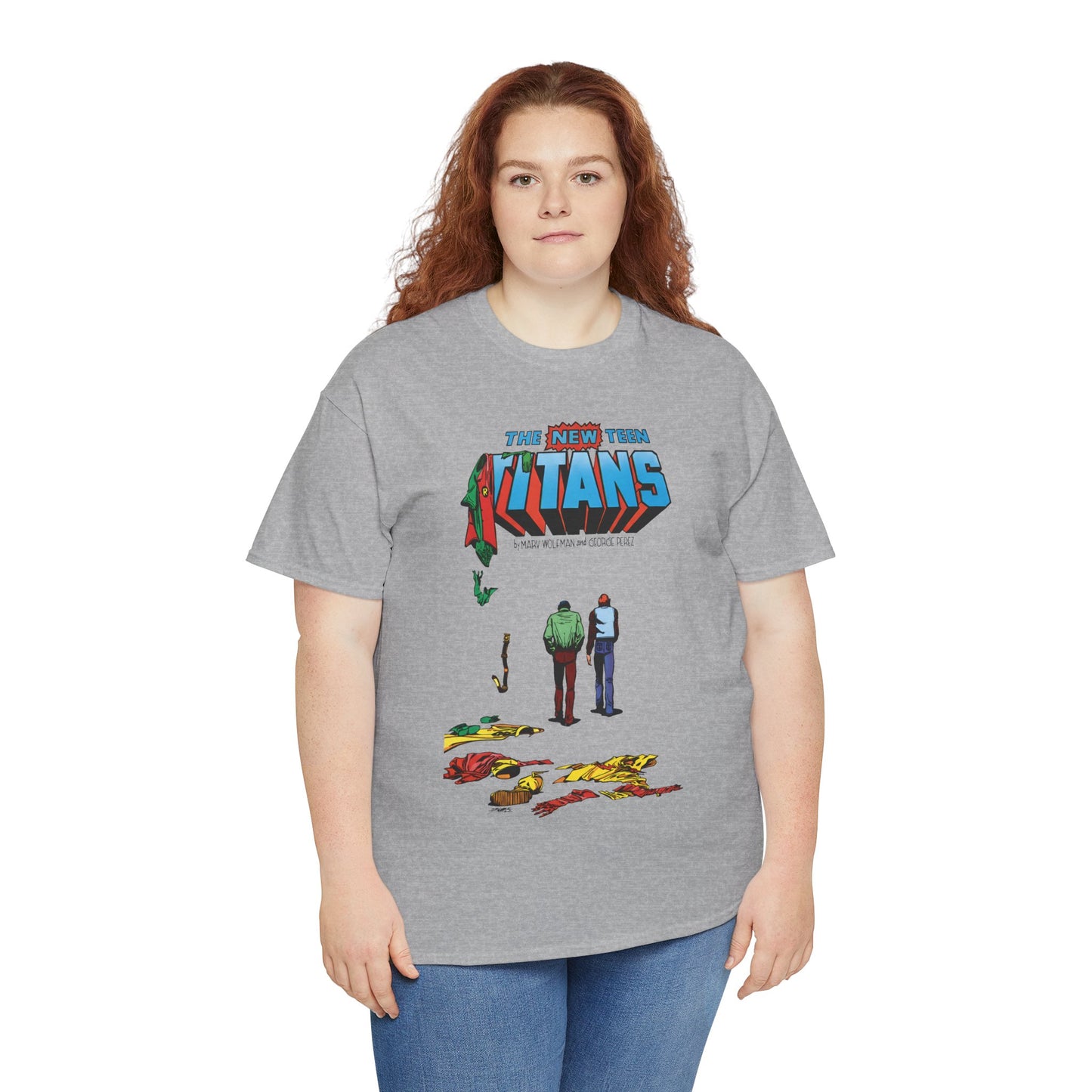 New Teen Titans T-Shirt - George Perez Art - Robin, Kid Flash Quitting - #39 Cover - DC Comics