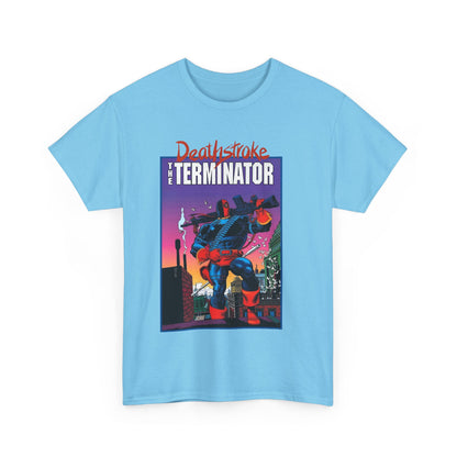 Deathstroke The Terminator T-Shirt - Mike Zeck Art - New Teen Titans Foe & Mercenary - Slade Wilson, Father of Jericho and Ravager - DC Comics - #1 Cover