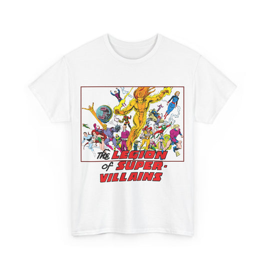Legion of Super-Villains T-Shirt - Steve Lightle Art - LOSH, Legion of Super-Heroes Foes - Saturn Queen, Tyr, Lightning Lord, Spider Girl, Cosmic King, Nemesis Kid - DC Comics