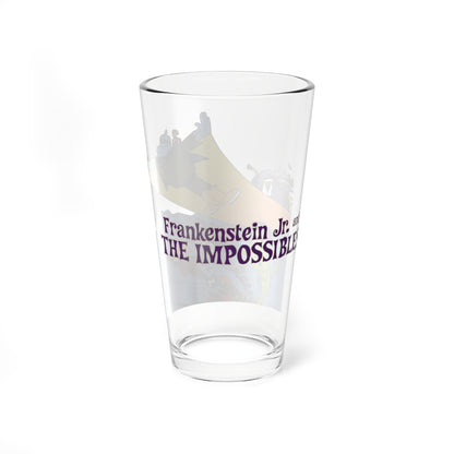 Frankenstein & the Impossibles Pint Glass - Hanna-Barbera 1960s Cartoon - Multi-Man, Fluid-Man, and Coil-Man - Retro Barware