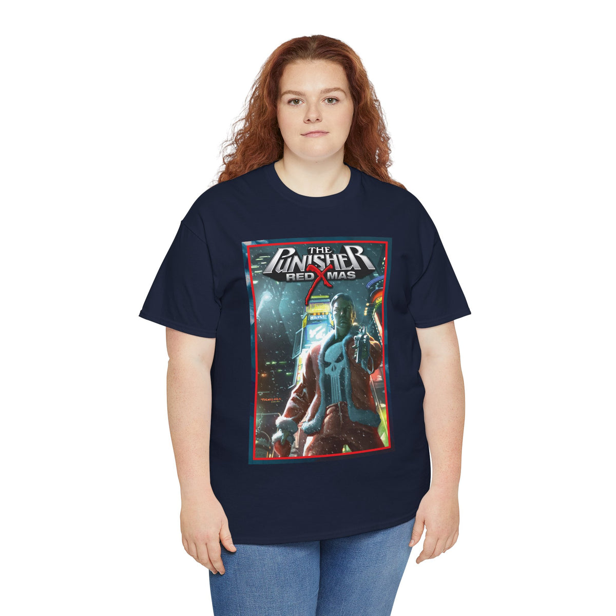 Punisher: Red Xmas T-Shirt - Mark Texeira Art - Marvel Comics