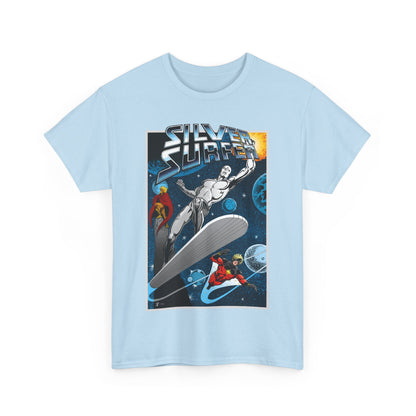 Silver Surfer T-Shirt - With Adam Warlock & Captain Marvel - Norrin Radd - Former Herald of Galactus - Fantastic Four Ally - Marvel Comics