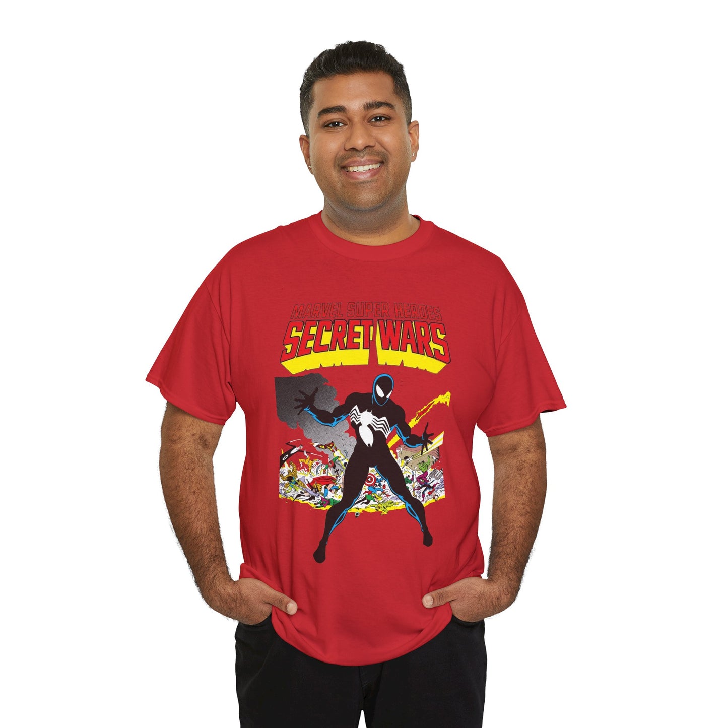 Secret Wars T-Shirt - Classic Marvel Comics Series - Alien Symbiote Spider-Man, 1st Appearance - Future Venom Story
