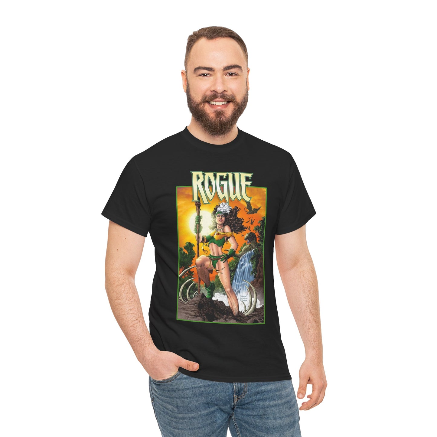 Rogue T-Shirt - Jim Lee Art - X-Men Mutant Member & Leader - Savage Land - 1990s Story - Marvel Comics