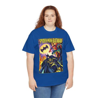 Batman/Spider-Man Shirt - Mark Bagley Art - DC Comics/Marvel Comics Cross-Over From the 1990s