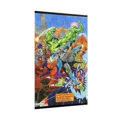 Batman Vs Incredible Hulk Rolled Poster - José Luis García-López Art - Two-Face & the Leader - DC Comics, Marvel Comics - Multiple Sizes Up to 24"x36"