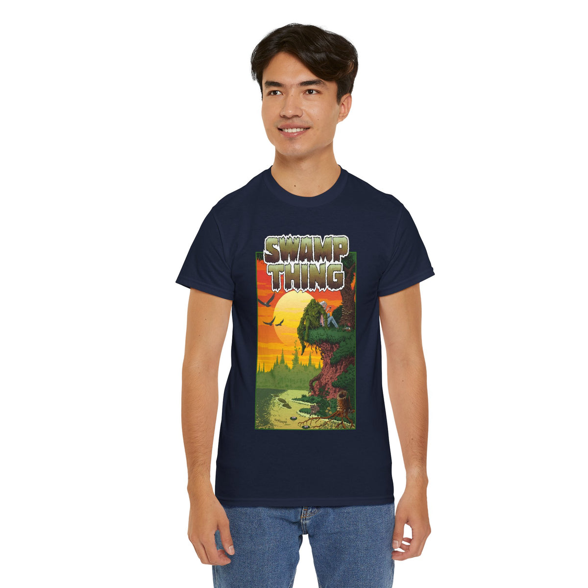 Swamp Thing T-Shirt - Paris Cullins & Pat Broderick Unreleased Cover Art - DC Comics Vertigo