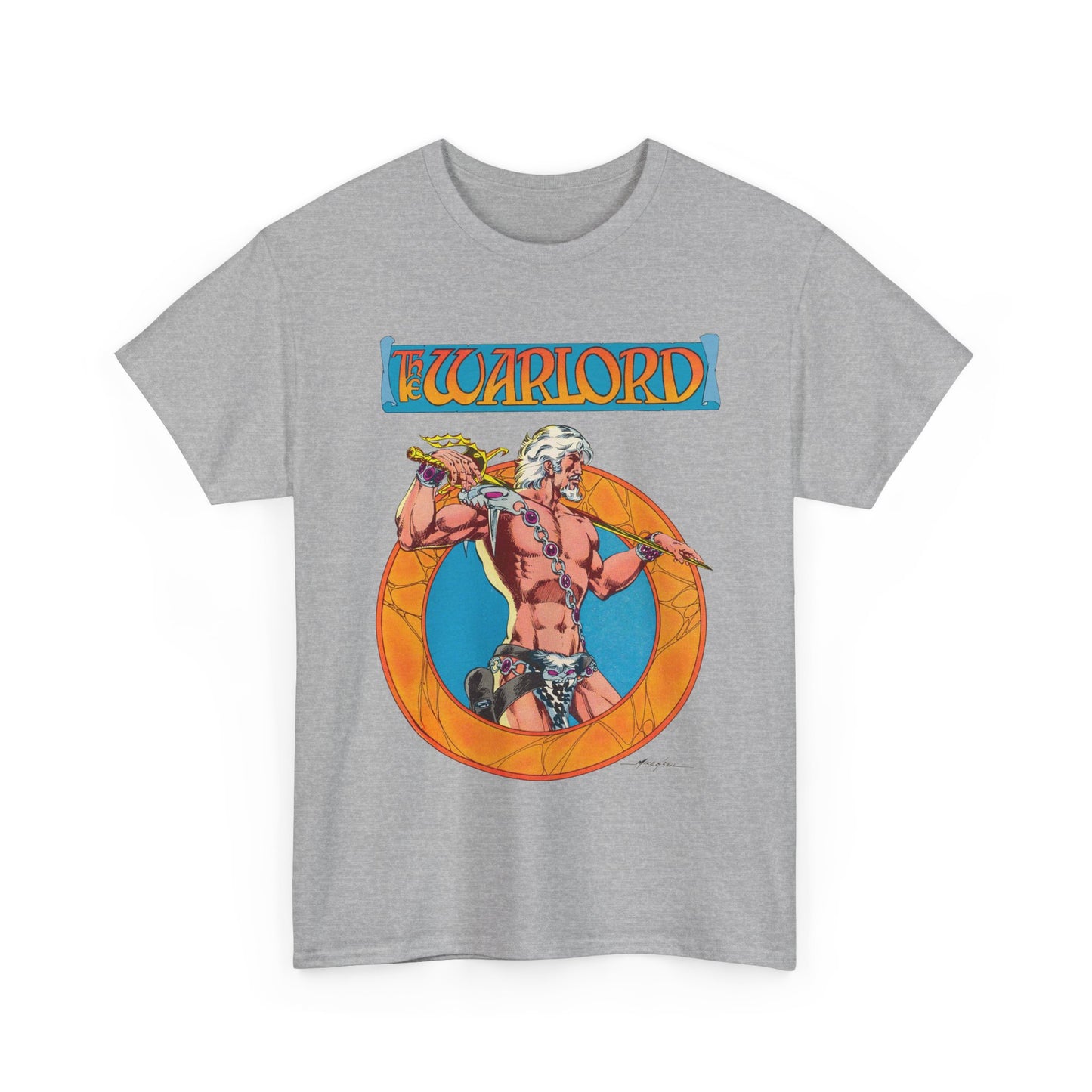 Warlord T-Shirt - Mike Grell Art - Skartaris - Travis Morgan - DC Comics 1970s Sword & Sorcery Series