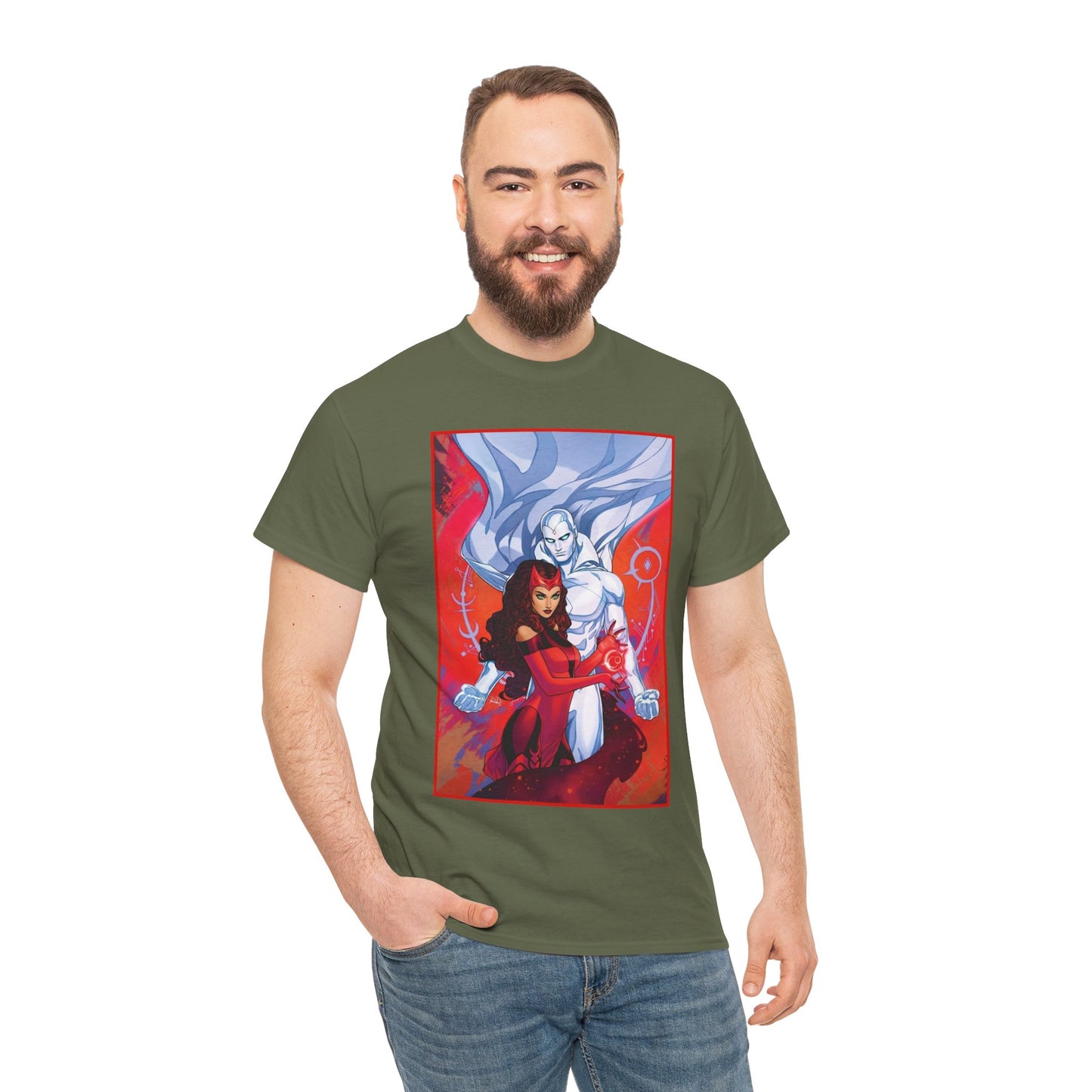 Scarlet Witch & Vision T-Shirt - Russell Dauterman Art - Avengers Members - Marvel Comics