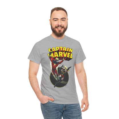 Captain Marvel T-Shirt - George Perez Art - Mar-Vell & Carol Danvers - Kree Empire - Marvel Comics
