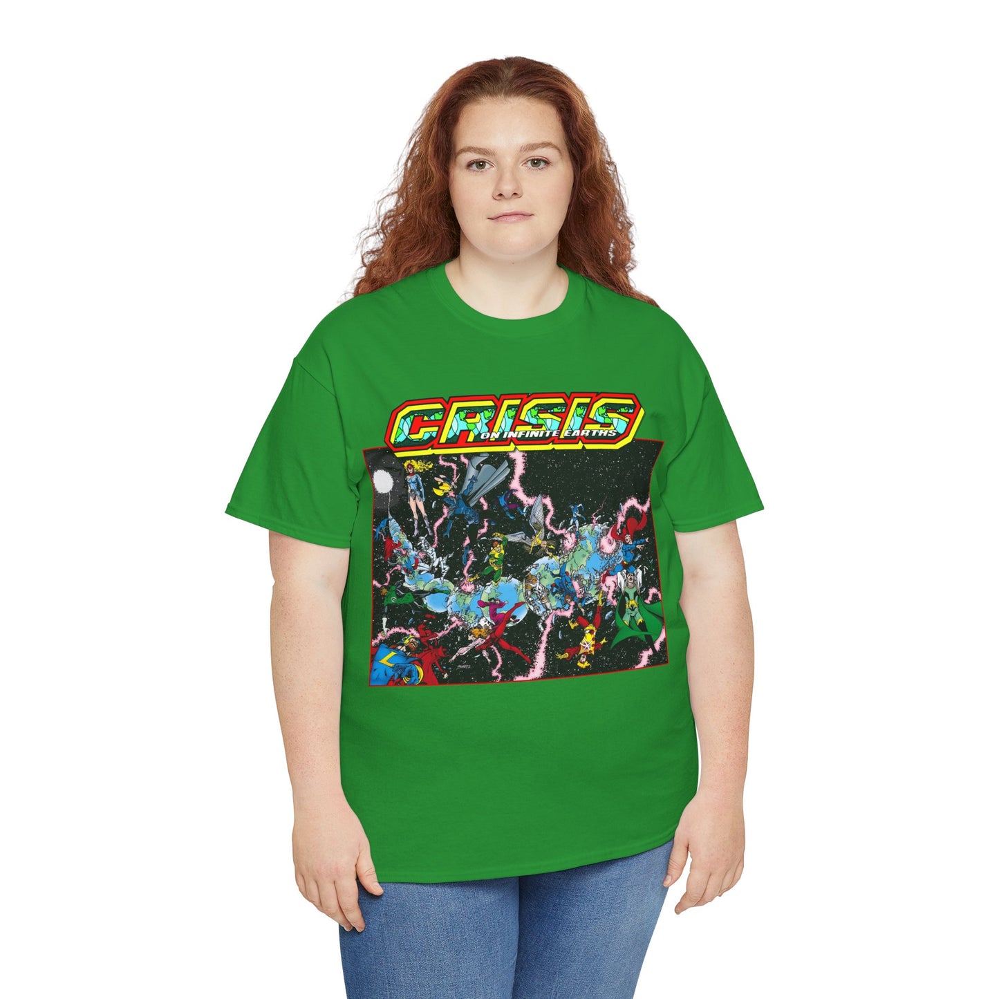 Crisis on Infinite Earths T-Shirt - George Perez Art - #1 Cover, First Issue - Harbinger, Pariah, Obsidian, Firestorm - DC Comics