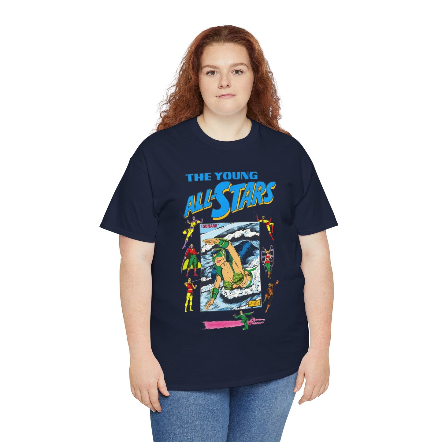 Young All-Stars T-Shirt - Brian Murray Art - Tsunami, Johnny Thunder, Sandman, Green Lantern - DC Comics