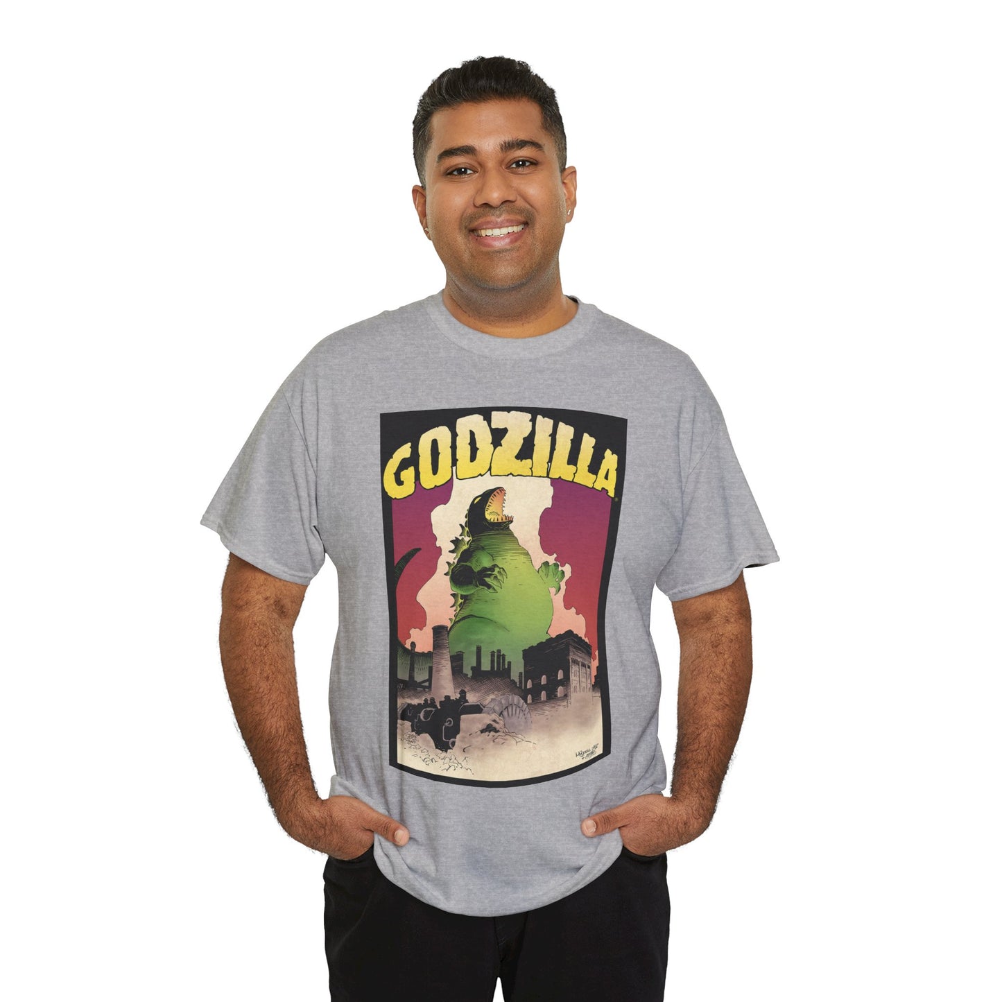 Godzilla T-Shirt - Mike Mignola Art - 1987 Portfolio Artwork - Dark Horse Comics