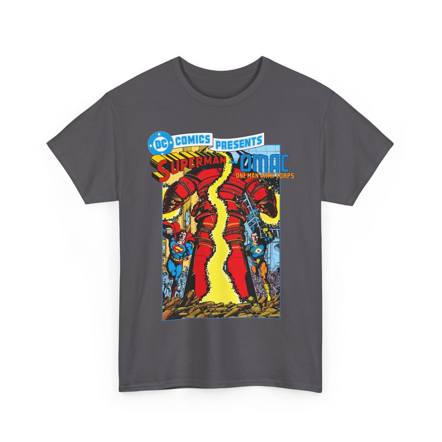 DC Comics Presents #61 T-Shirt - George Perez Art - Superman & OMAC Team-Up - DC Comics