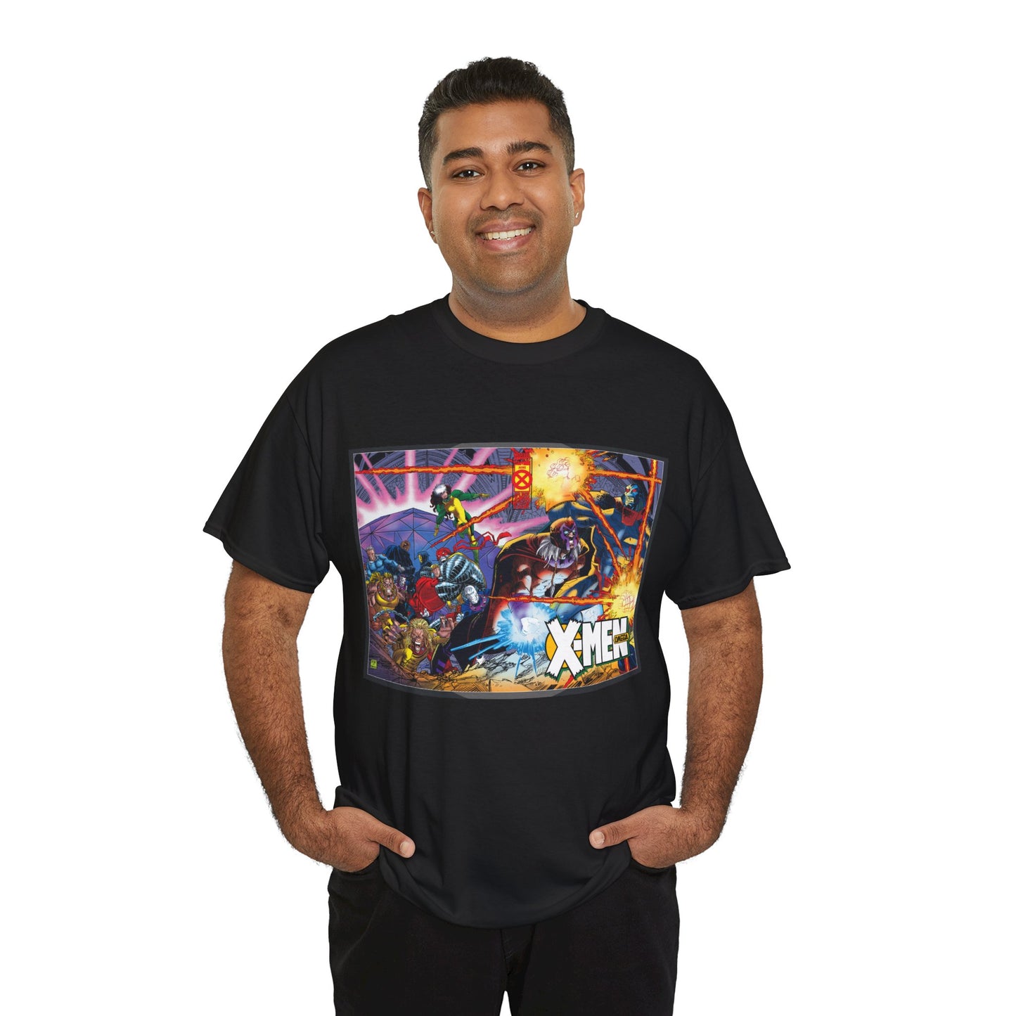 X-Men: Age of Apocalypse T-Shirt - John Romita Jr Art - Magneto, Rogue, Colossus, Quicksilver, Sabretooth, Quicksilver - Omega - Marvel Comics