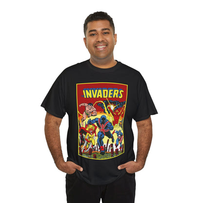 Invaders T-Shirt - Captain America, Human Torch, Namor, Spitfire - World War II Soldiers - Golden Age Heroes - Marvel Comics