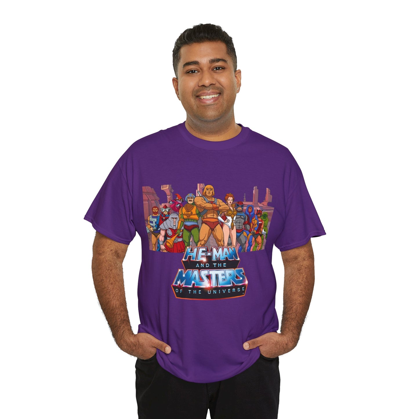 Masters of the Universe T-Shirt - He-Man, Man-At-Arms, Teela, Orko, Fisto, Moss Man, Ram Man - 1980s Filmation Art