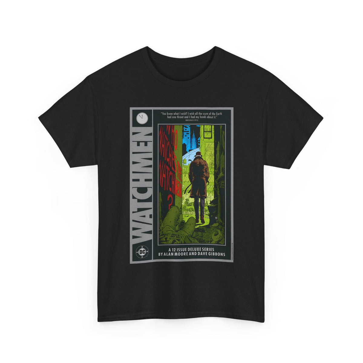 Watchmen Ad T-Shirt - Dave Gibbons Art - Rorschach - DC Comics