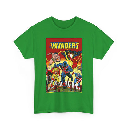 Invaders T-Shirt - Captain America, Human Torch, Namor, Spitfire - World War II Soldiers - Golden Age Heroes - Marvel Comics