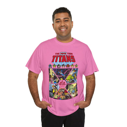 New Teen Titans T-Shirt - George Perez Art - #8 Cover - A Day in the Life - Robin, Wonder Girl, Cyborg, Starfire, Raven, Changeling, Kid Flash - DC Comics
