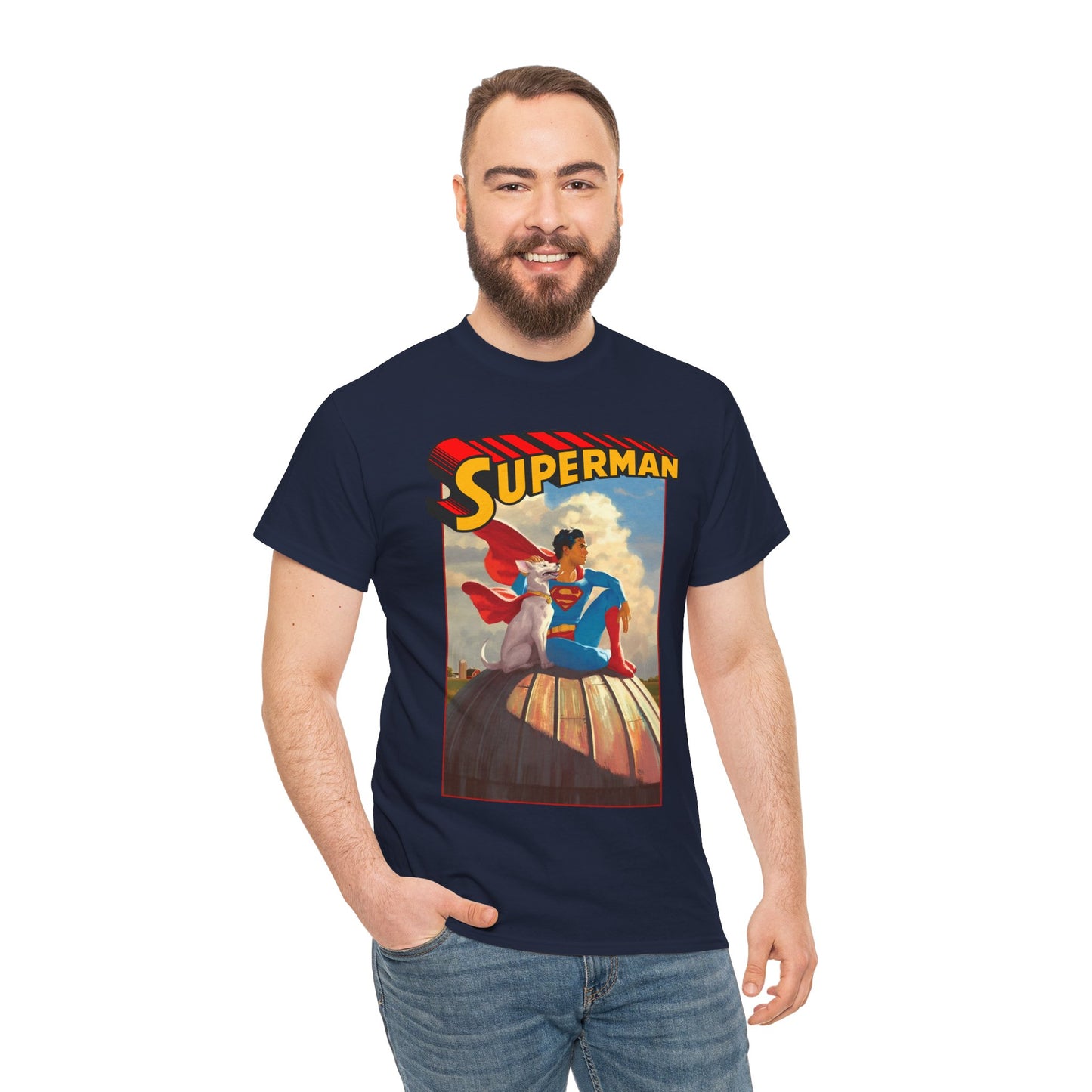 Superman & Krypto T-Shirt - 2025 Movie - Superdog from Krypton - Man of Steel, Smallville - DC Comics