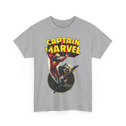 Captain Marvel T-Shirt - George Perez Art - Mar-Vell & Carol Danvers - Kree Empire - Marvel Comics