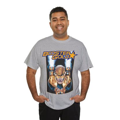 Booster Gold T-Shirt - Dan Jurgens Art - Batman & Robin in His Gauntlets - DC Comics