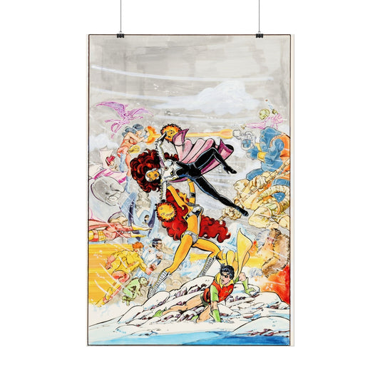 New Teen Titans Rolled Poster - George Perez Art - Starfire Vs Blackfire - DC Comics - Multiple Sizes Up to 24"x36"