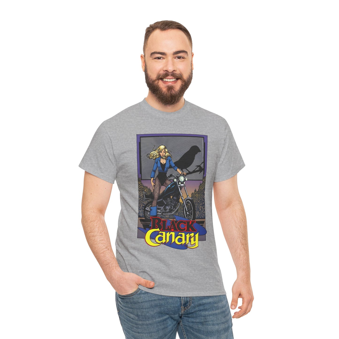 Black Canary T-Shirt - George Perez Art - 1980s Justice League Postcard Art - JLA - DC Comics