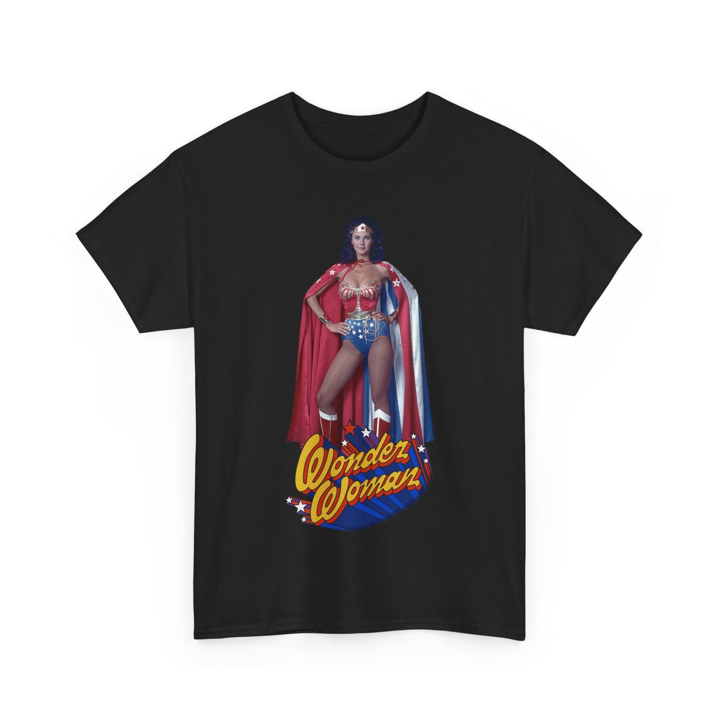 Wonder Woman T-Shirt - Lynda Carter - DC Comics - 1970s CBS TV Show - Amazons from Paradise Island