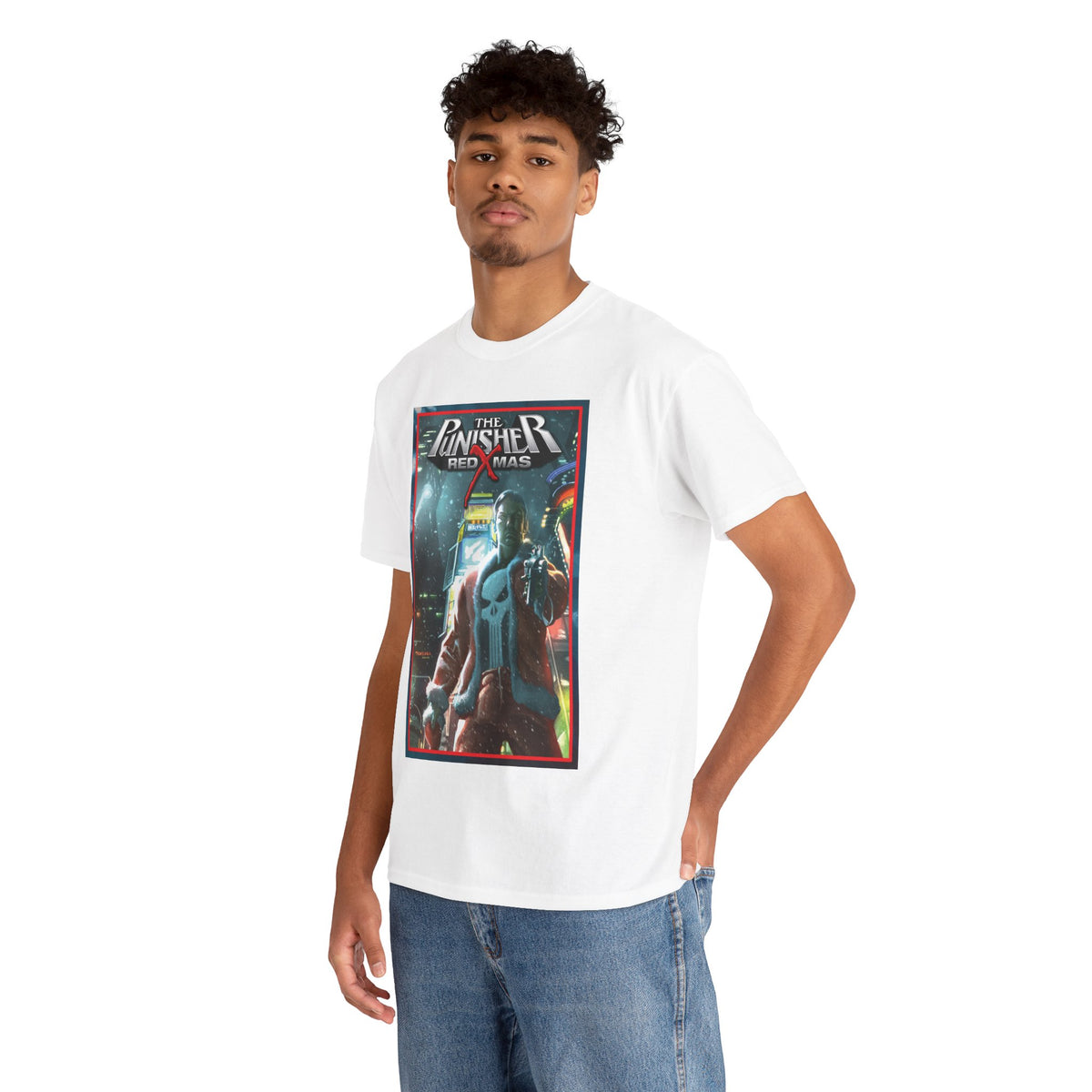 Punisher: Red Xmas T-Shirt - Mark Texeira Art - Marvel Comics
