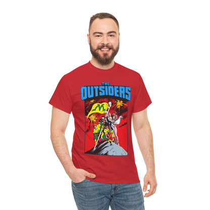 Outsiders T-Shirt - Alan Davis Art - Geo-Force, Halo, Black Lightning, Metamorpho, Katana - DC Comics
