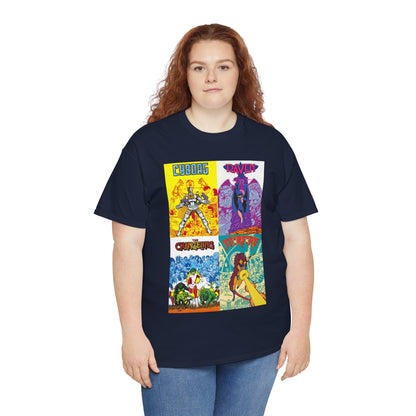Tales of the New Teen Titans T-Shirt - George Perez Art - Cyborg, Raven, Changeling, Starfire - 1980s Mini-Series Showcasing Their Origins - DC Comics