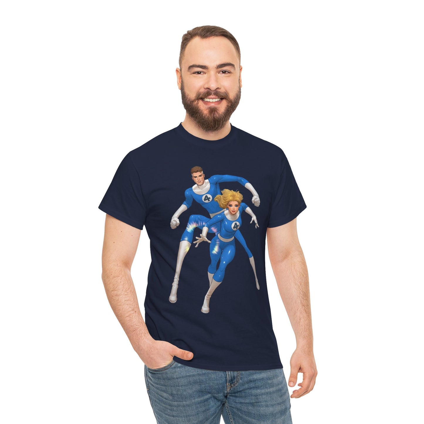 Mr. Fantastic & Invisible Woman T-Shirt - David Nakayama Art - Fantastic Four - Marvel Comics