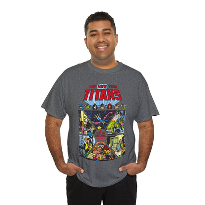 New Teen Titans T-Shirt - George Perez Art - #8 Cover - A Day in the Life - Robin, Wonder Girl, Cyborg, Starfire, Raven, Changeling, Kid Flash - DC Comics
