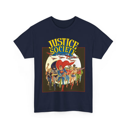 Justice Society of America T-Shirt - Superman, Wonder Woman, Black Canary, Green Lantern, Batman, Plastic Man, Flash - DC Comics