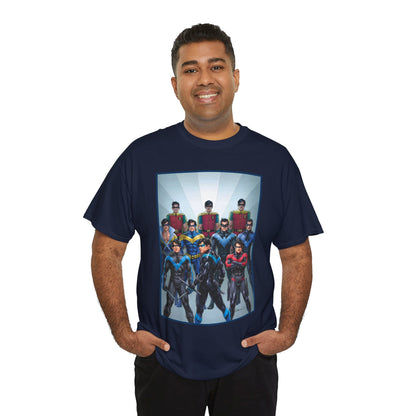 Nightwing Through the Ages T-Shirt - Nicola Scott Art - Dick Grayson, Robin the Boy Wonder - Batman Sidekick - New Teen Titans Leader - DC Comics