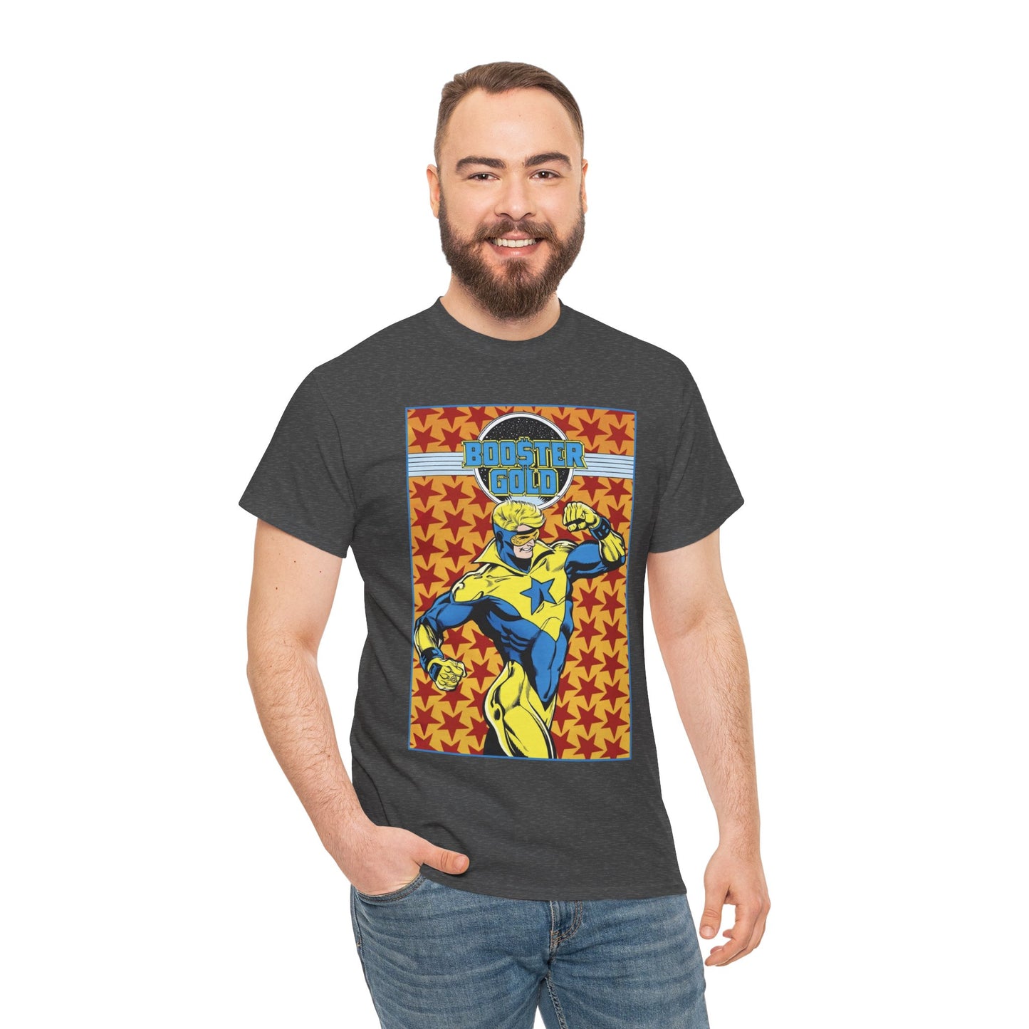 Booster Gold T-Shirt - Dan Jurgens Art - JLI Member - DC Comics